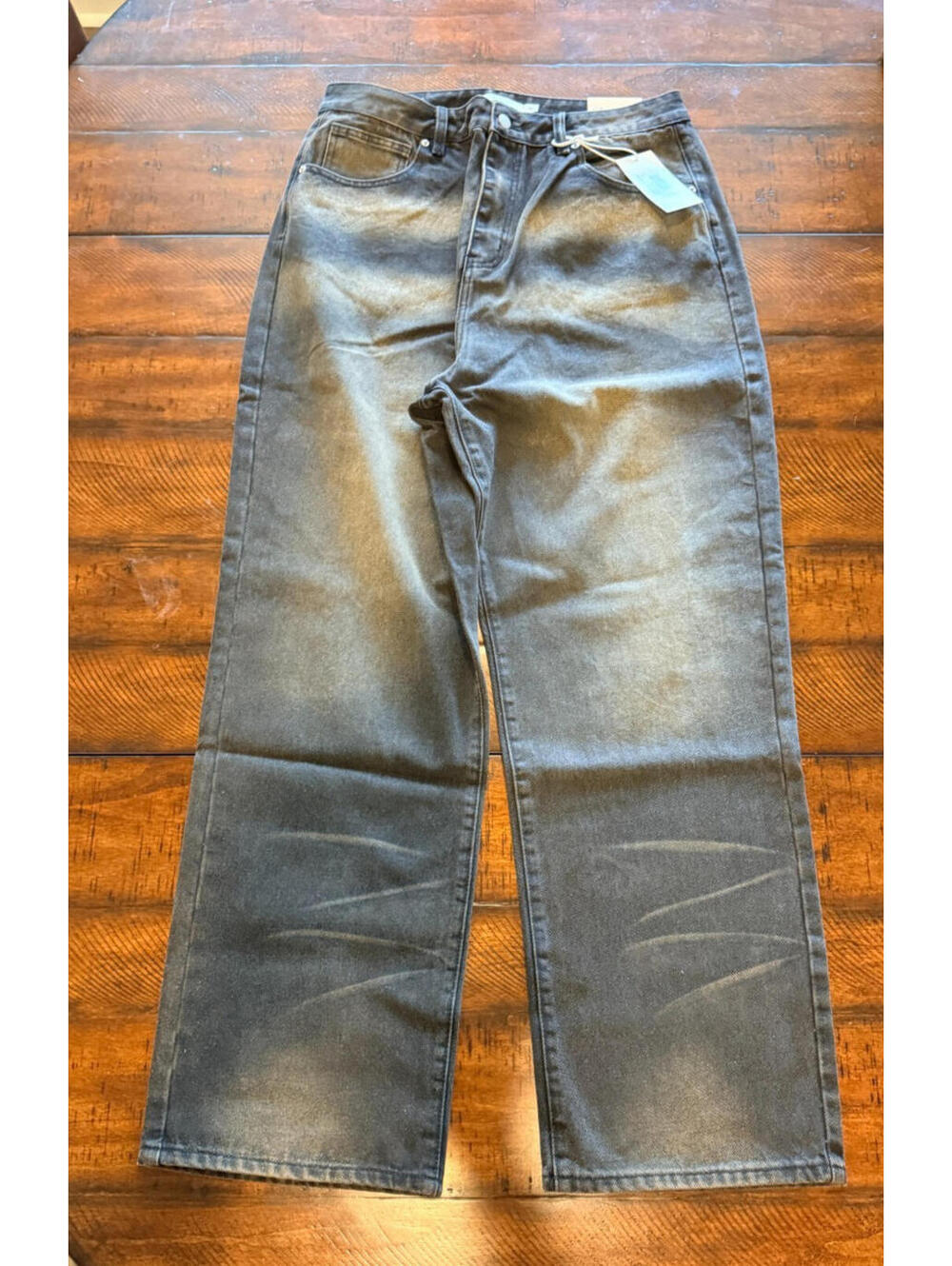 MNML Mens Ultra Baggy Dried Denim - Washed Black, Size 34